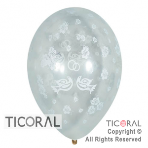 GLOBO SEMPERTEX R12 INF CRISTAL RECIEN CASADOS 2 x 10